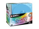 Dysk Emtec CD-R 80MIN/700MB 52x Colour SLIM (10)